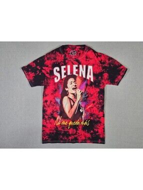 Selena Official Merchandise Red Black Tie Dye Graphic Tee S